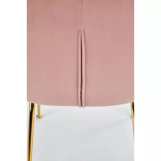Stolička K381 Velvet/Chrome Ružová/Zlatý