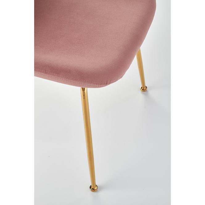 Stolička K381 Velvet/Chrome Ružová/Zlatý
