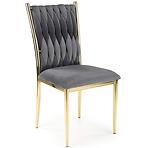 Stolička K436 Velvet/Chrome Šedá/Zlatý