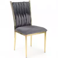 Stolička K436 Velvet/Chrome Šedá/Zlatý