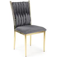 Stolička K436 Velvet/Chrome Šedá/Zlatý