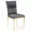 Stolička K436 Velvet/Chrome Šedá/Zlatý