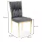 Stolička K436 Velvet/Chrome Šedá/Zlatý,2