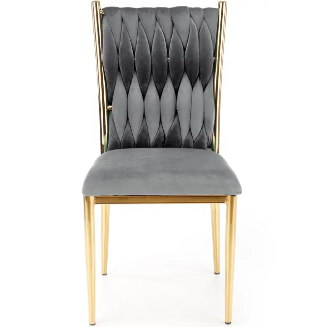 Stolička K436 Velvet/Chrome Šedá/Zlatý,3