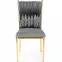 Stolička K436 Velvet/Chrome Šedá/Zlatý,3