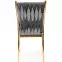 Stolička K436 Velvet/Chrome Šedá/Zlatý,6