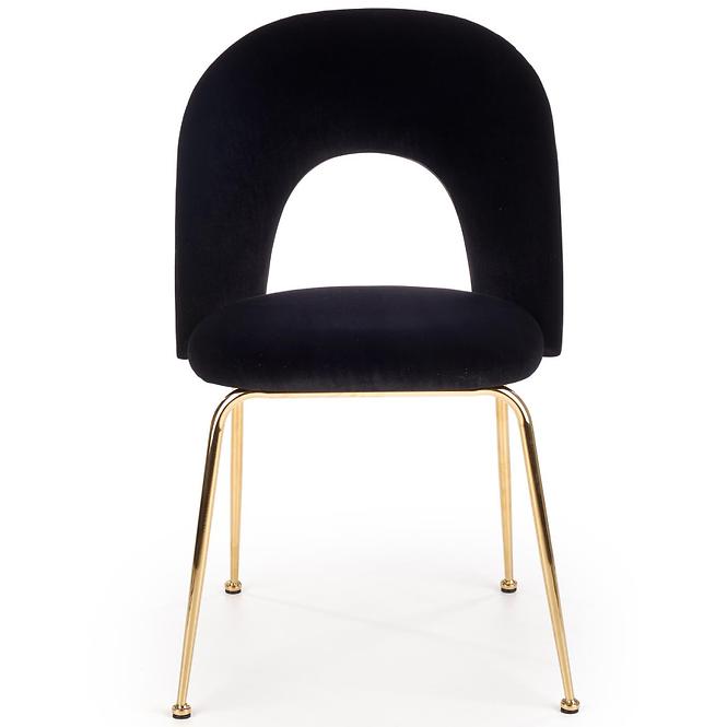 Stolička K385 Velvet/Chrome čierna/Zlatý
