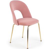 Stolička K385 Velvet/Chrome Ružová/Zlatý