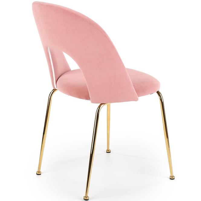 Stolička K385 Velvet/Chrome Ružová/Zlatý