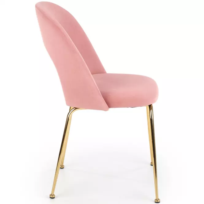 Stolička K385 Velvet/Chrome Ružová/Zlatý