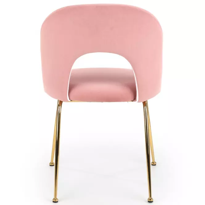 Stolička K385 Velvet/Chrome Ružová/Zlatý