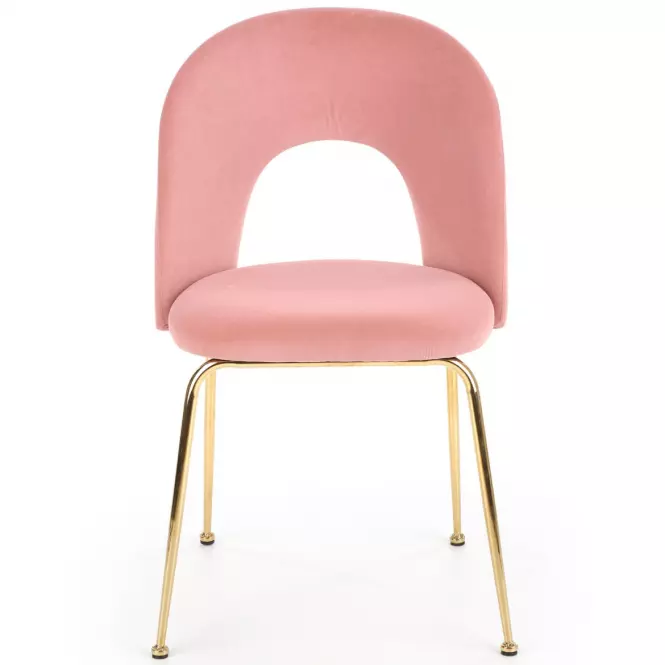 Stolička K385 Velvet/Chrome Ružová/Zlatý