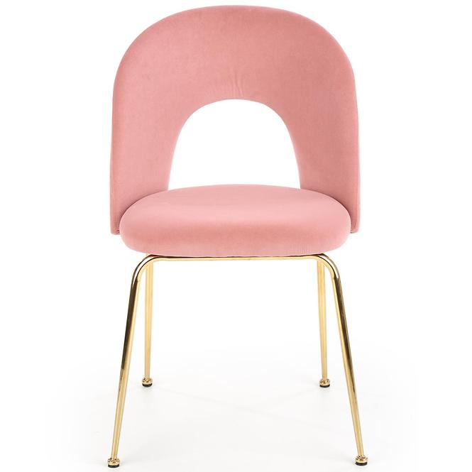 Stolička K385 Velvet/Chrome Ružová/Zlatý