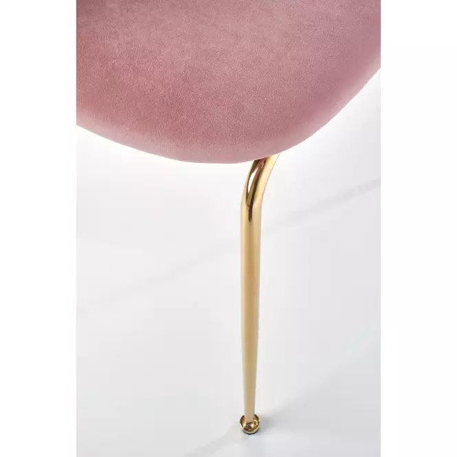 Stolička K385 Velvet/Chrome Ružová/Zlatý