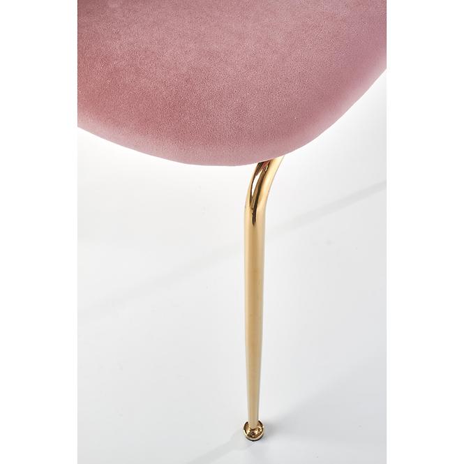 Stolička K385 Velvet/Chrome Ružová/Zlatý