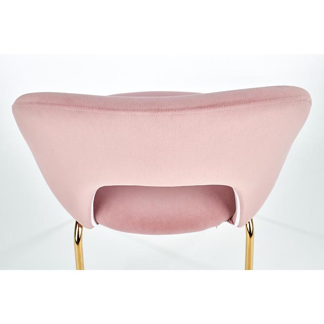 Stolička K385 Velvet/Chrome Ružová/Zlatý