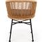 Stolička K400 Rattan/Kov/Tkanina Natural/Šedá,13
