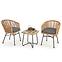 Stolička K400 Rattan/Kov/Tkanina Natural/Šedá,14