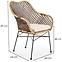 Stolička K336 Rattan/Kov Natural/TmavéHnedá,2