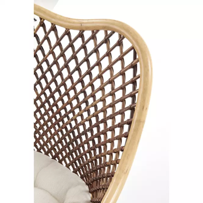 Stolička K336 Rattan/Kov Natural/TmavéHnedá