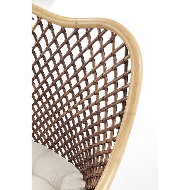 Stolička K336 Rattan/Kov Natural/TmavéHnedá,7
