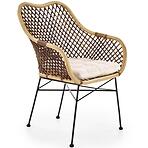 Stolička K336 Rattan/Kov Natural/Tmavohnedá Stolička K336 Rattan/Kov Natural/Tmavohnedá