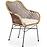 Stolička K336 Rattan/Kov Natural/Tmavohnedá