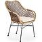 Stolička K336 Rattan/Kov Natural/Tmavohnedá