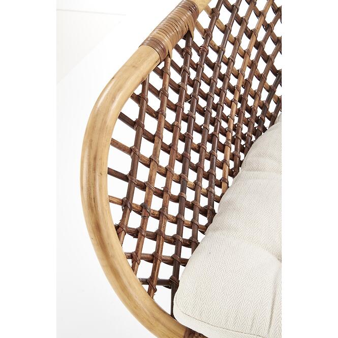Stolička K336 Rattan/Kov Natural/Tmavohnedá