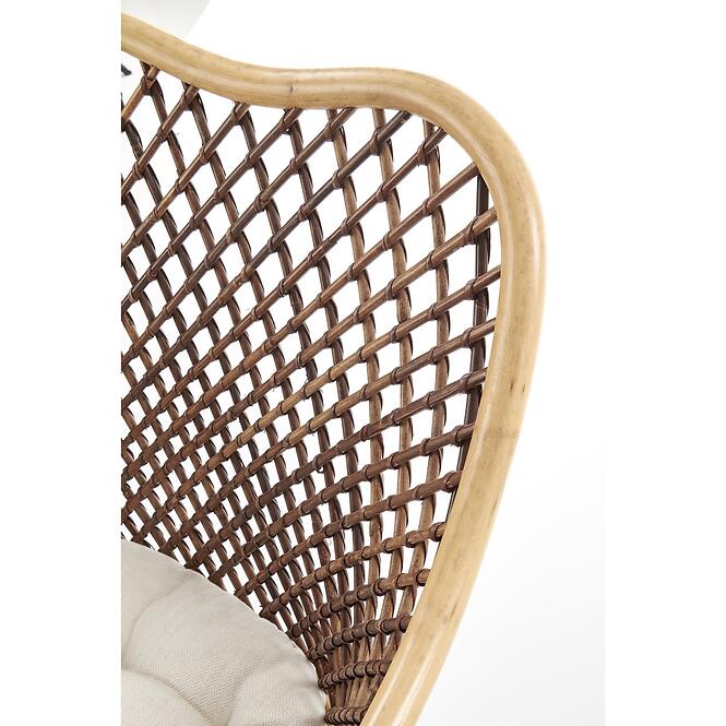 Stolička K336 Rattan/Kov Natural/Tmavohnedá