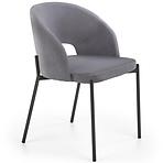 Stolička K455 Velvet/Kov Šedá