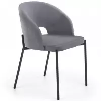 Stolička K455 Velvet/Kov Šedá