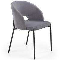 Stolička K455 Velvet/Kov Šedá