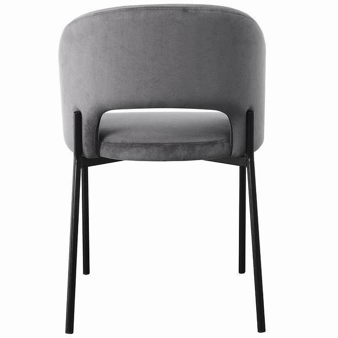Stolička K455 Velvet/Kov Šedá