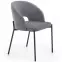 Stolička K455 Velvet/Kov Šedá,5