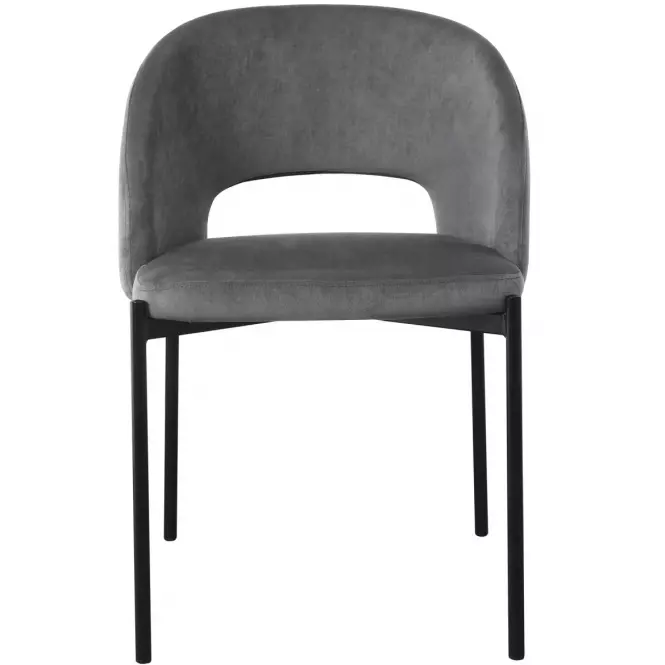 Stolička K455 Velvet/Kov Šedá