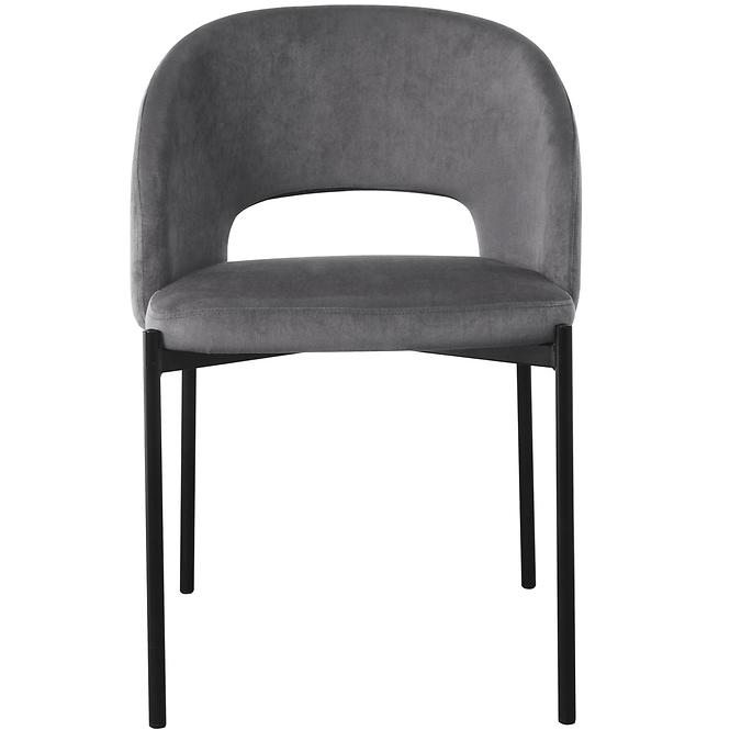 Stolička K455 Velvet/Kov Šedá