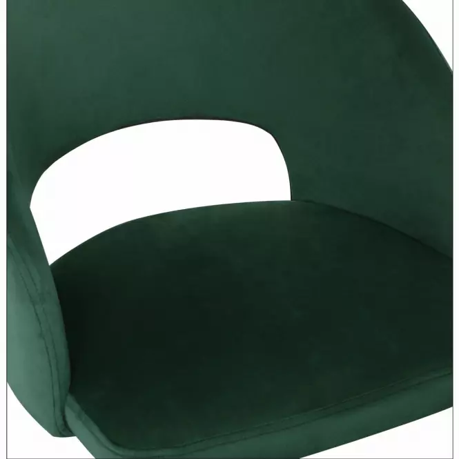 Stolička K455 Velvet/Kov Tmavozelený