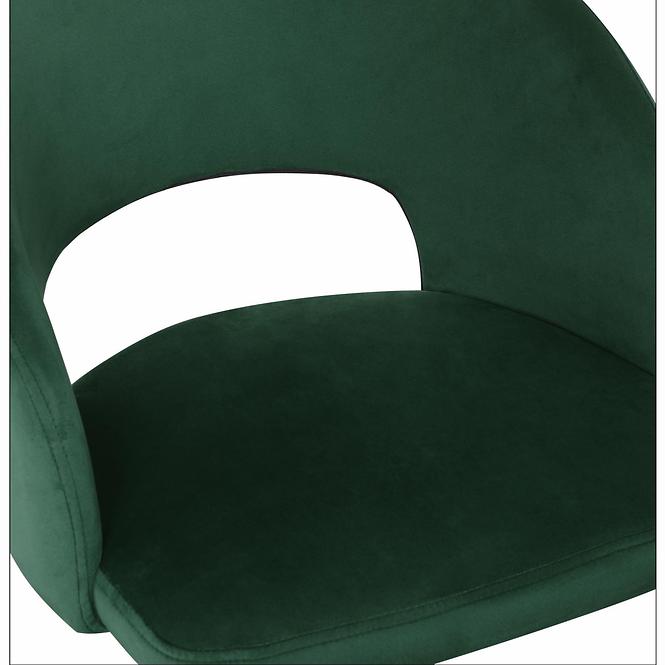 Stolička K455 Velvet/Kov Tmavozelený