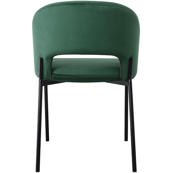 Stolička K455 Velvet/Kov Tmavozelený