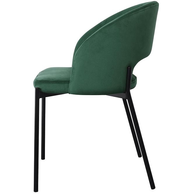 Stolička K455 Velvet/Kov Tmavozelený