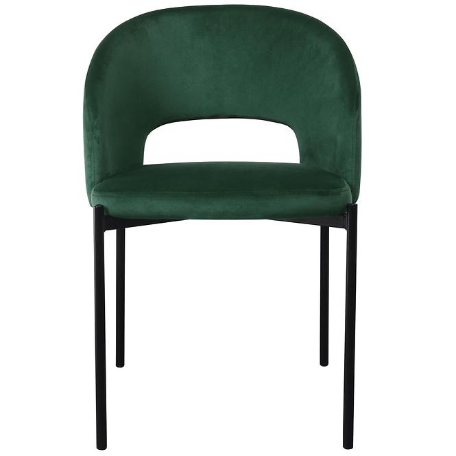 Stolička K455 Velvet/Kov Tmavozelený