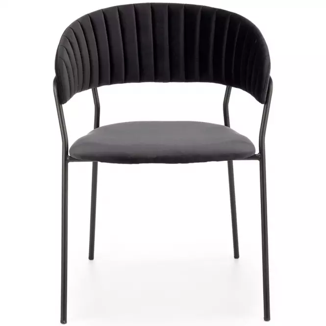 Stolička K426 Velvet/Kov čierna
