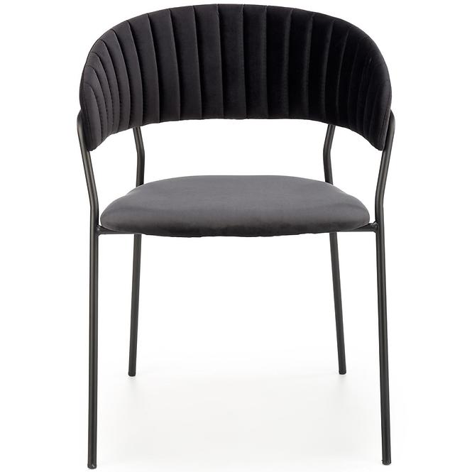 Stolička K426 Velvet/Kov čierna