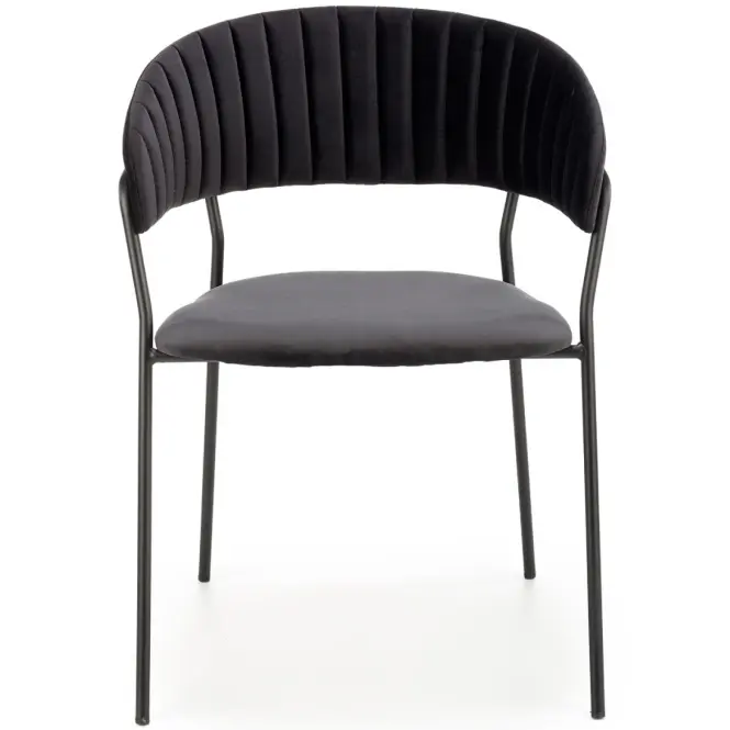 Stolička K426 Velvet/Kov čierna,3