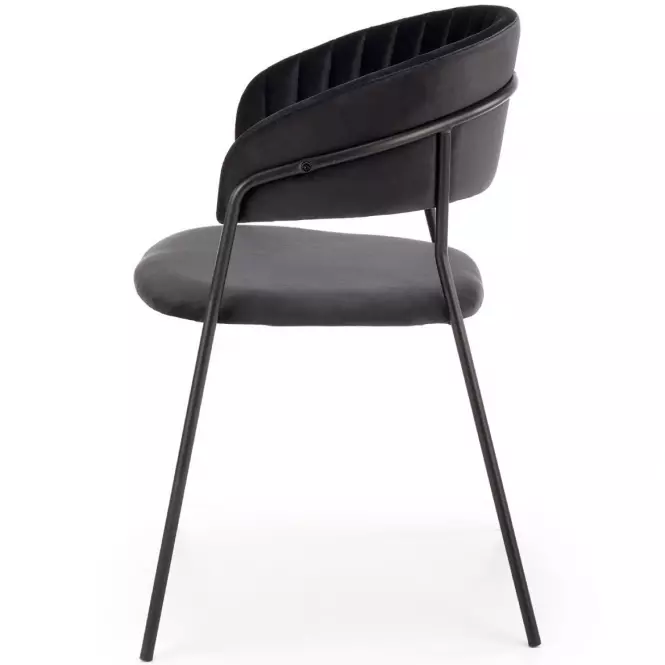 Stolička K426 Velvet/Kov čierna