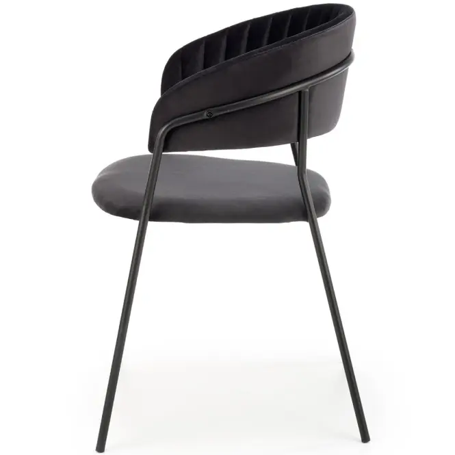 Stolička K426 Velvet/Kov čierna,4
