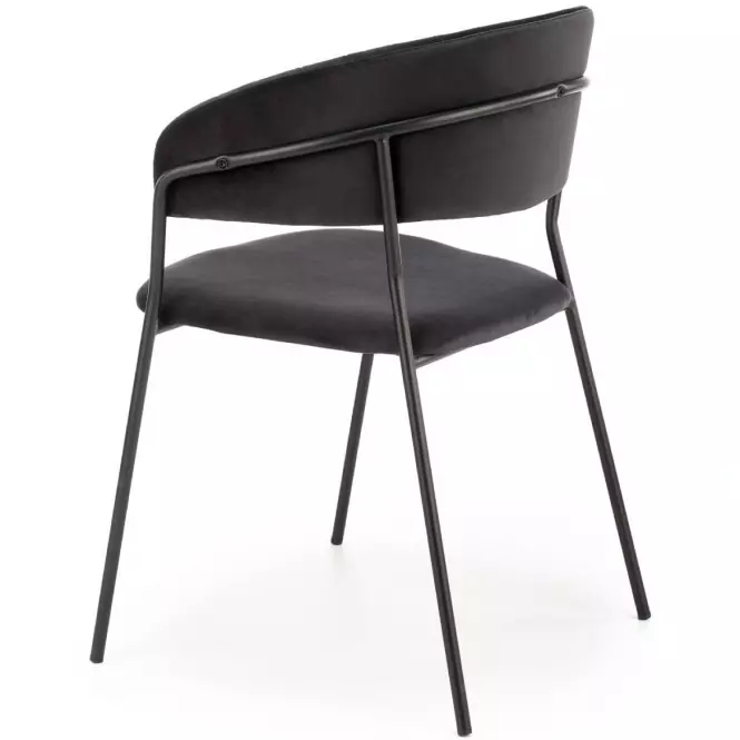 Stolička K426 Velvet/Kov čierna