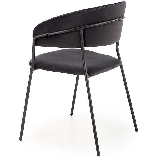 Stolička K426 Velvet/Kov čierna