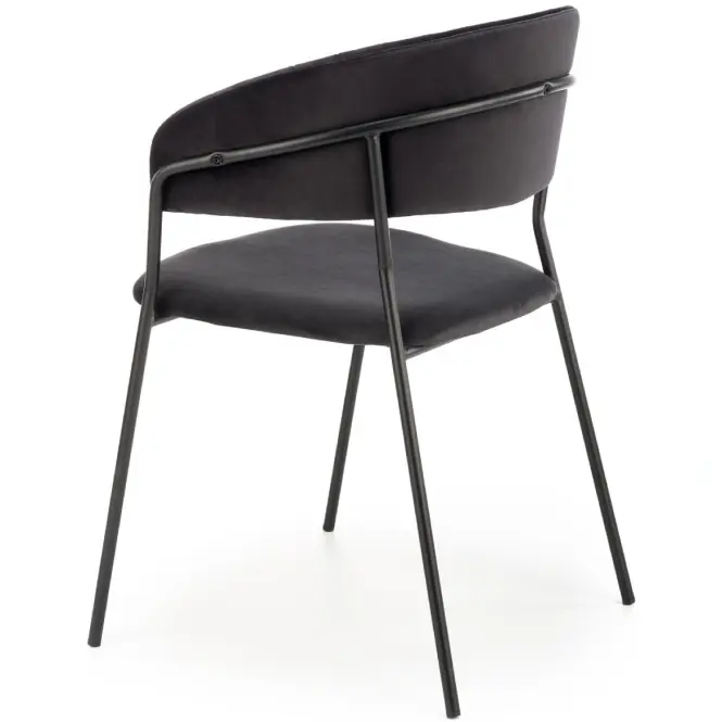 Stolička K426 Velvet/Kov čierna,5